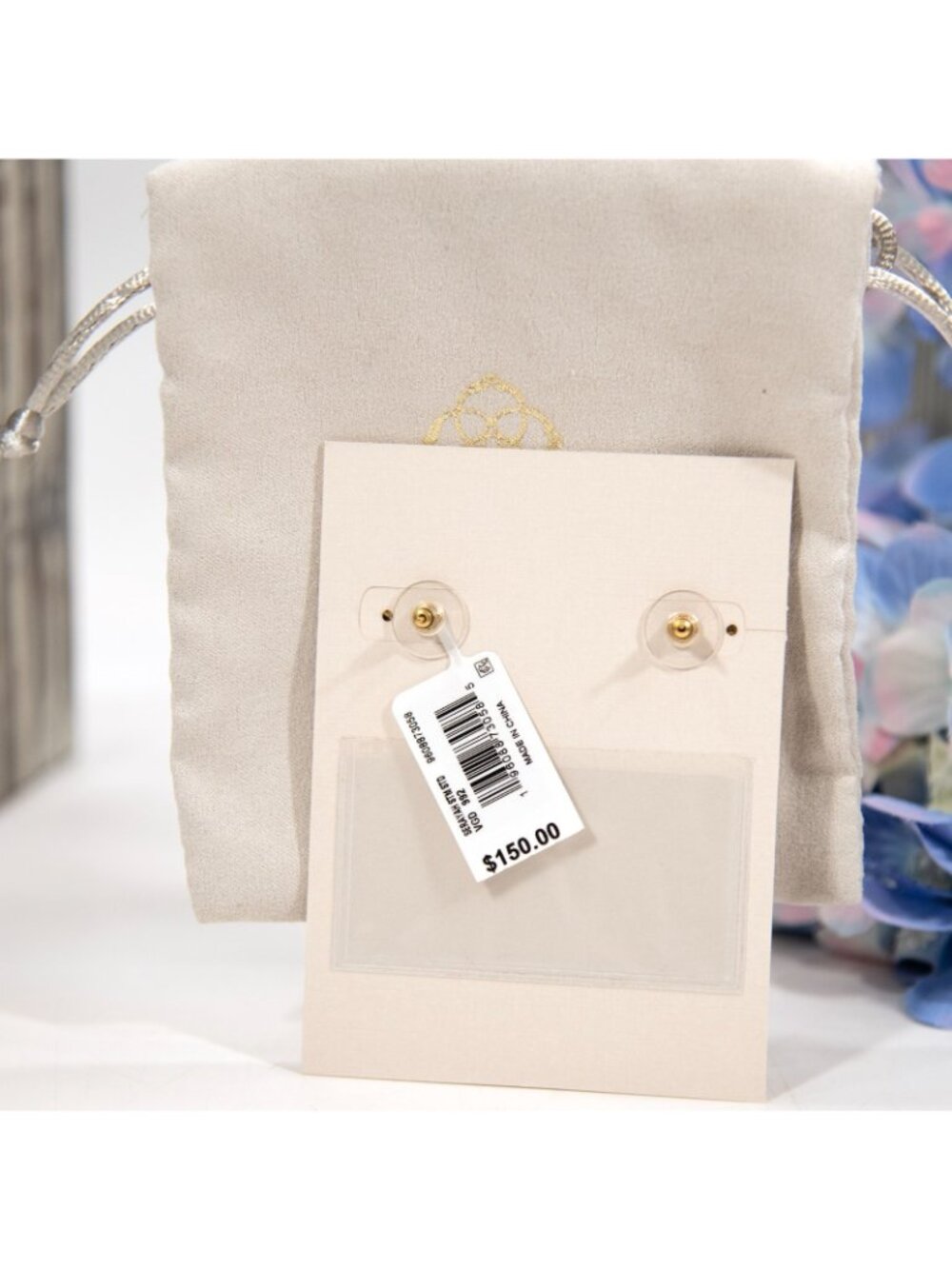Kendra Scott Yellow Rose Serayah Turquoise Statement Gold Earrings NWT $150 - Picture 4 of 5